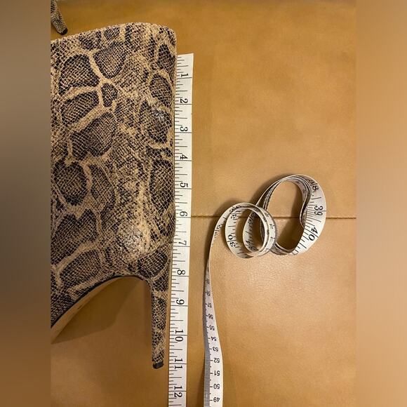 Express Pull On Snakeskin Booties. Sz 7.5 3” heel - Picture 9 of 9